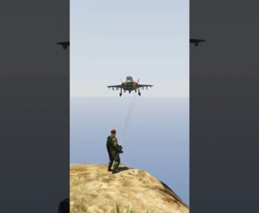 Brave Soldier Destroys Fighter jet eP498 gta v #shorts#short