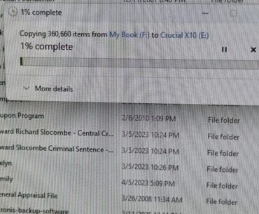 Welp. Wish me luck guys. Transferring my grandparents data to an SSD.