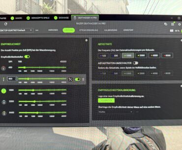 How should I optimally configure my mouse for gaming on a 240Hz monitor?