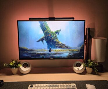 making the most of my small, 44 inch desk.