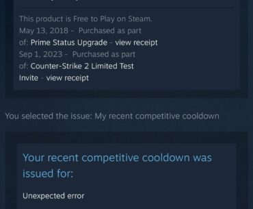 Good to know “unexpected error” is why I don’t get to play during my free days in the week