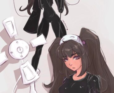 Glitchy city girl by me