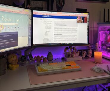 My cutesy set up!!! Overrun by figures too haha 🌸🌸