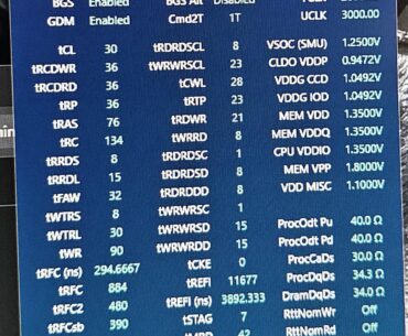 VSOC voltage on 6000Mhz CL30