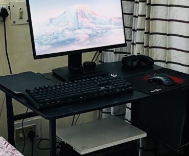 Upgraded from using the laptop sitting on the bed