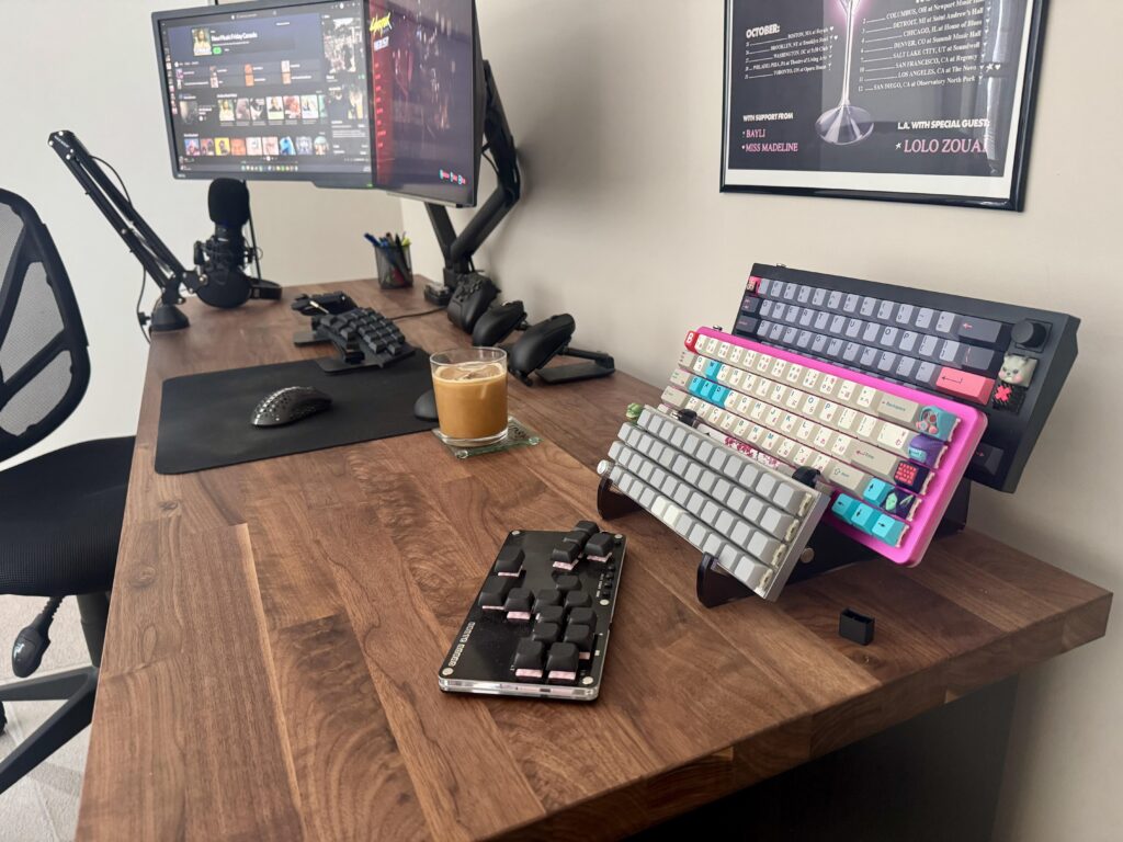 Nothing crazy. Just happy to have a loooong desk.