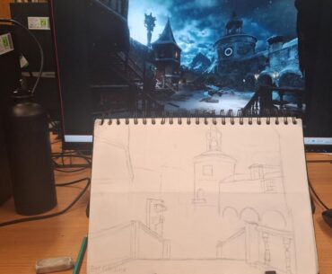 My WIP attempt at drawing Der Eisendrache