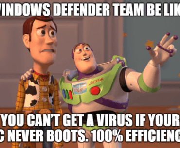 Windows defender really said “no malware if no boot” and shipped it anyway