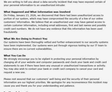 Data Breach at Canada Computers Exposes Credit Cards, Email Addresses, and Full Names.