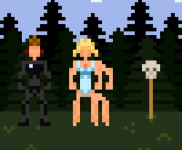 Sons of the Forest characters as pixel art