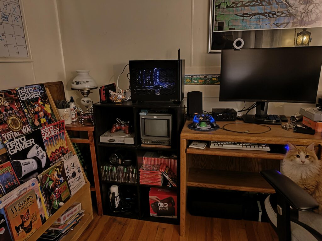 Gave up the gameroom in favor of kids, years ago. This corner is mine.