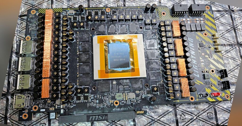 MSI RTX 5090 Lightning Z GPU has been leaked: dual 12V-2x6 power, massive 40 power phase design