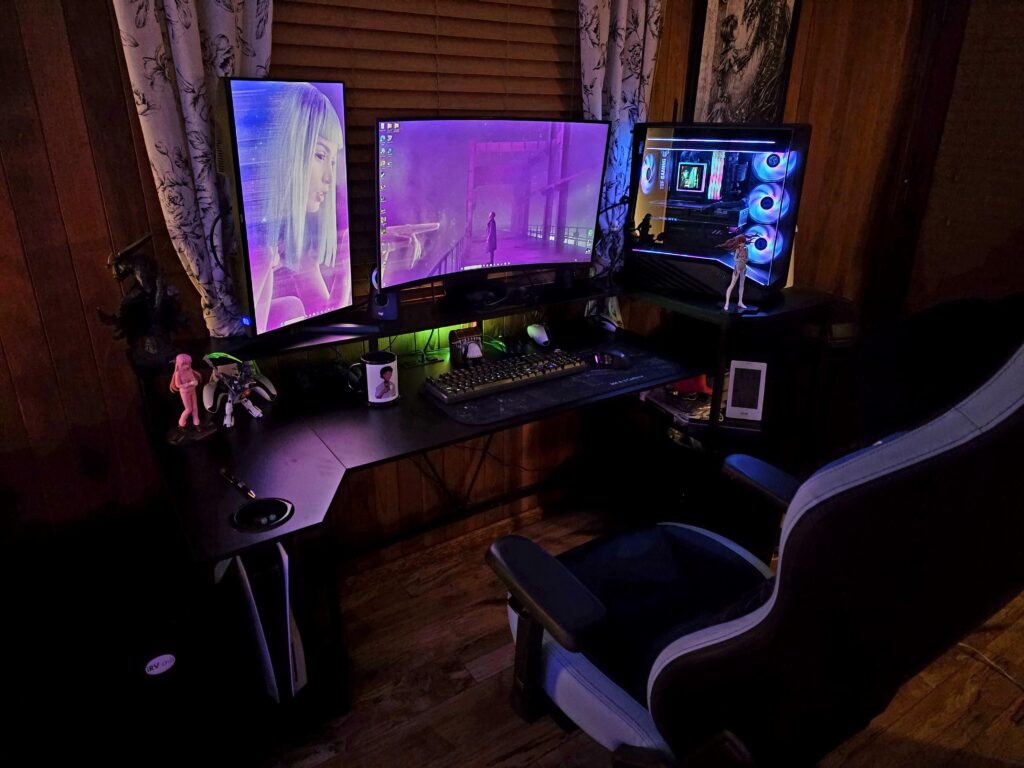 Rate, critique, suggestions? Its my first PC setup. Work in progress.