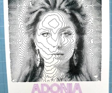 Pen plotted Cyberpunk art.