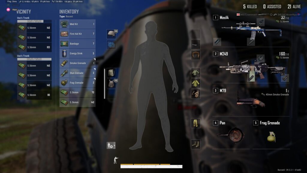 This is how we roll with M249's. Initially had around 1500 5.56 on us.