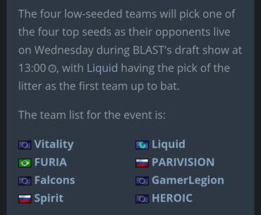 How do you think the Blast Bounty draft will go?