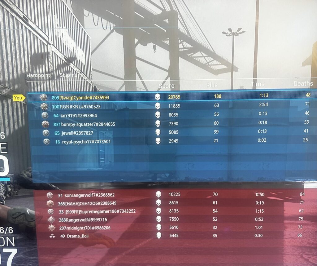 My first and last game of the day