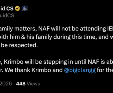 NAF to miss IEM Krakow due to family matters, Krimbo to step in until then