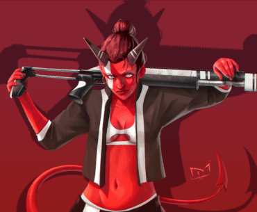 Cyberpunk tiefling