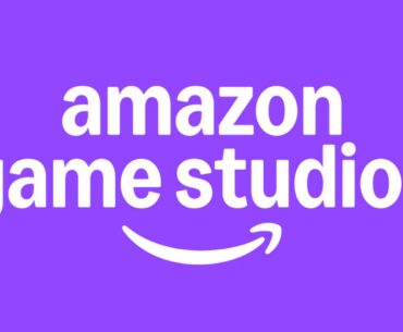 The image features the 'amazon game studios' logo in white text on a purple background.