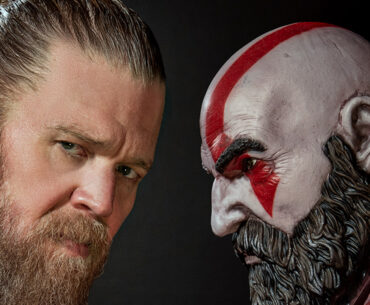 Ryan Hurst and Kratos in God of War