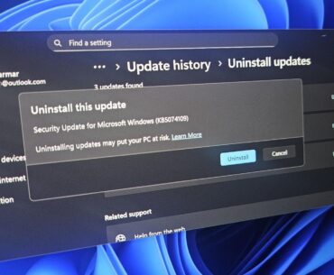 Microsoft says uninstall Windows 11 KB5074109 to fix Outlook POP, PST hang, as 2026's first update causes havoc