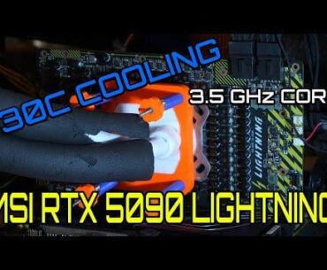 Video - MSI RTX 5090 Lightning under −30°C chiller – prep, tuning and first benchmarks