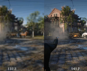 Red Dead Redemption 2 upscaled from 136x76 pixels with DLSS 4.5