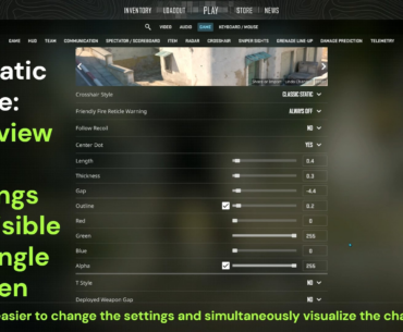 QoL suggestion: crosshair preview window should be visible at all times when changing the crosshair settings.