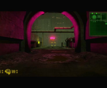 New district done for game im working on: loading docks, transit corridor + Ghost in the Shell-style market. Neon hell loading…