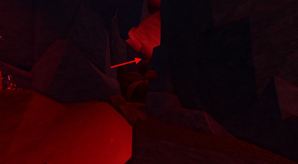 Path to the secret cave to get the Dragon Head pickaxe