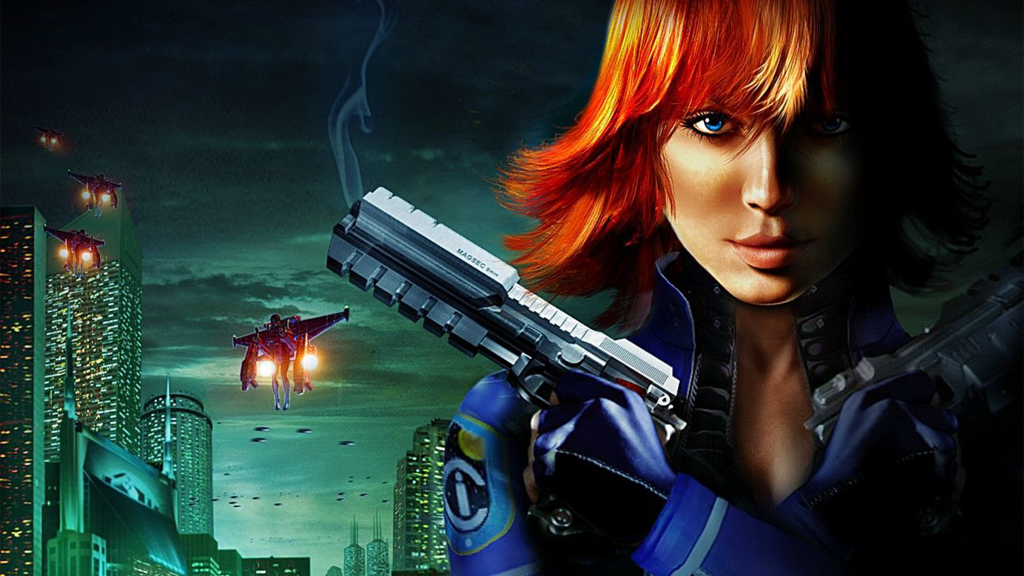 Promotional art for Perfect Dark Zero.