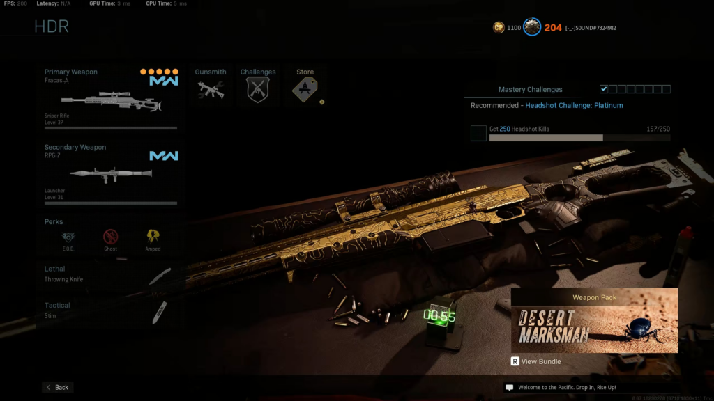 Please allow us to change the Reticles on default Sniper Scopes (Like WZ1)