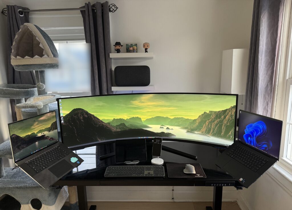 Don't see enough laptop battle stations on here so here is one with two