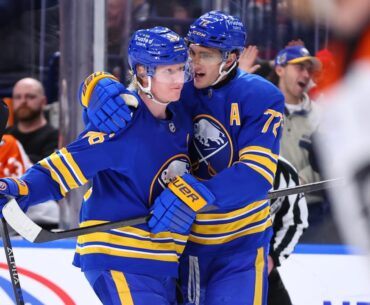 Dahlin scores twice, Sabres defeat Flyers for 14th win in 16 games