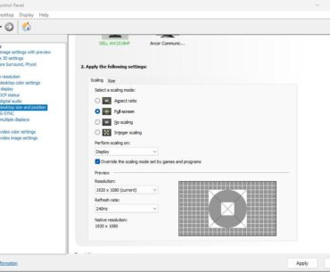 hey guys if i select fullscreen on nvidia settings( for cs2) but i play native res ingame does it have input latency? should i pit no scaling instead?