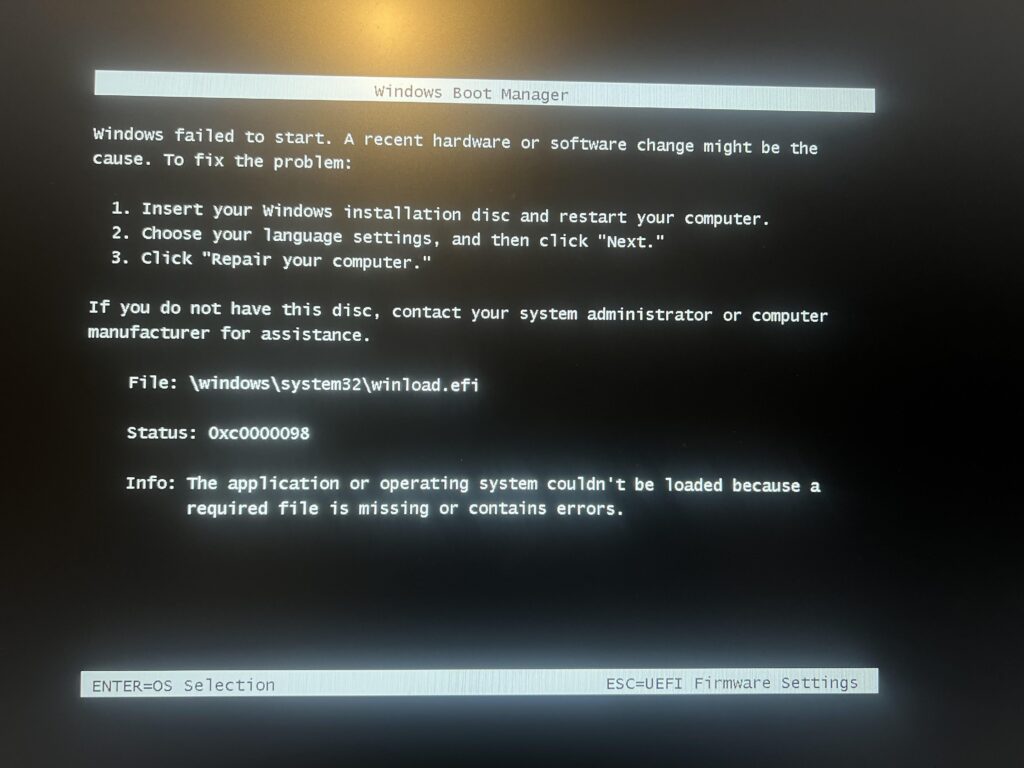 PC wont boot windows after ryzen master