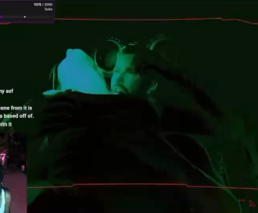Parents walk in during a romance scene on Tristin Mays Cyberpunk 2077 livestream