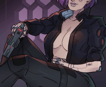 I drew a cyberpunk girl