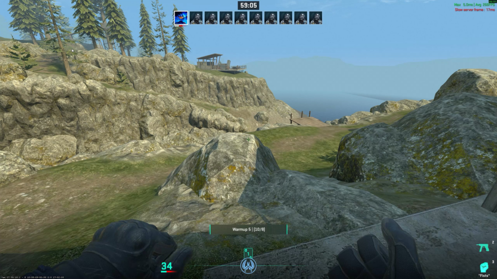 Our custom UI for spawn selection and perk selection for Danger Zone in CS2. Come check us out!