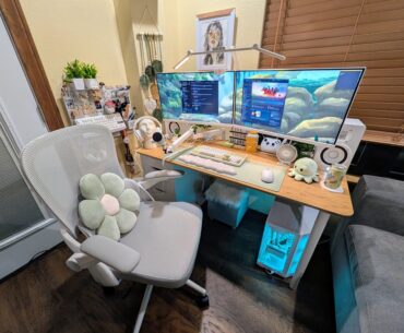 Cozy corner setup 💚🤍