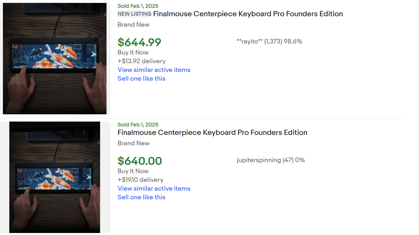 Finalmouse Centerpiece Pro Keyboard for Sale