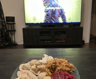 I’ve been very excited to start this game and made myself some homemade polish food for the occasion!