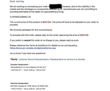 PC-Canada hit me with the RAM hike on a order I already made