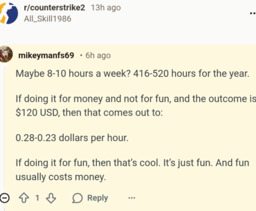 How many hundreds of hours to make $120 pt. 2