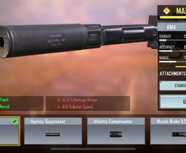 Does this XM4 suppressor still silence the gun like normal? Are there any other weapons that allow for both suppression and hidden muzzle flash?