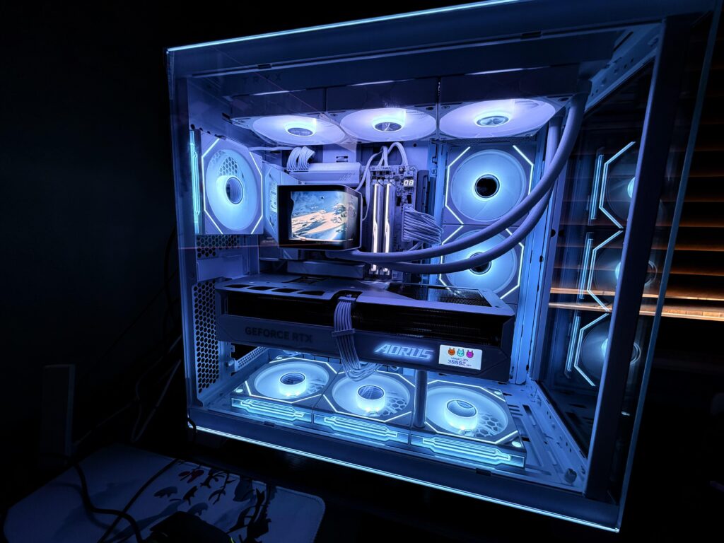 All white I love it my first pc