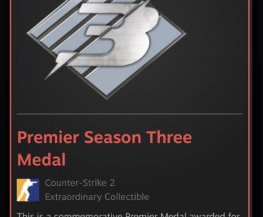 Premier medal is default