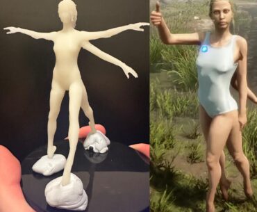3D print from the in-game model, t-pose included!