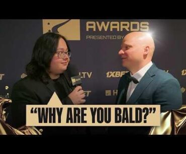 magixx asking hard-hitting questions at HLTV Awards 2025